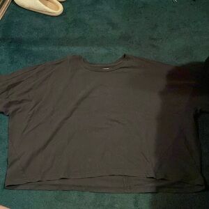 Large UO grey oversized crop top